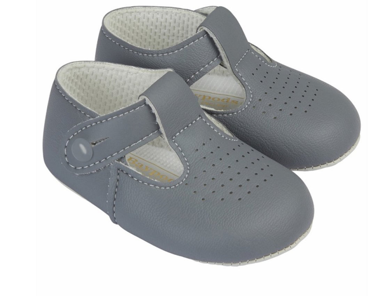 Soft sole T-bar -grey