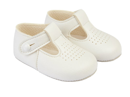 Soft sole T-bar -white