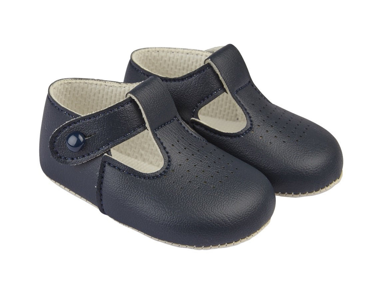 Soft sole T-bar -navy